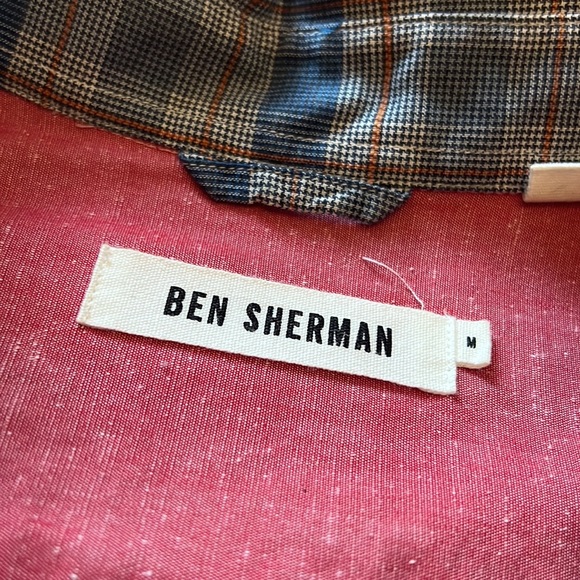 Ben Sherman Blue Check Button Up. - Picture 3 of 4